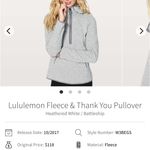Lululemon Fleece Thank You Pullover Photo 1