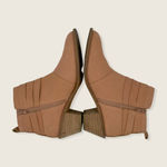 Kelsi Dagger  Brooklyn Kingston Peach Pink Knotted Bow Block Heel Ankle Boots 7.5 Photo 4