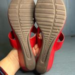 Cole Haan  Sandals Thong Leather Flat Bow Quilted Footed Tali Signature, 8.5 Red Photo 7