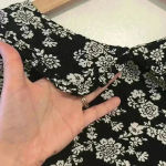 MI AMI | FRANCESCA’S | Black and White Floral Collared Dress Photo 4