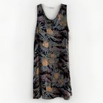 Citron Santa Monica Dress Pineapple Tropical‎ Tank Shift Art Sleeveless SizeM Black Size M Photo 2