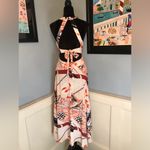 Abel the label Anthropologie Vienna Halter Maxi Dress in Gemini Print Sz S Photo 2