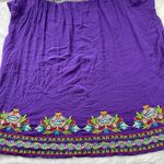 Swimsuits For All Embroidered Beach Cover Dress Women's Plus Size 14/16 Rayon Purple Photo 11