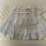 Francesca's Francesca’s Blue and white stripped skirt with gold accents Photo 5