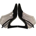 ST JOHN Black Lace Embellished Slingback Heels Made in Italy Size 7 1/2 Photo 1