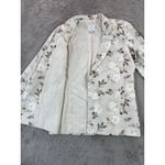 Joie NWT  Floral Linen Blend Blazer Neutral Tan White‎ Botanical Jacket Size M Photo 2