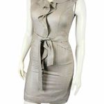 Classiques Entier  Brown Fitted Ruffle Front Dress Photo 4