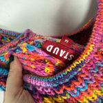 STAUD Gardenia Melange Mini Tank Dress in Pink Multi Sweater Size Medium M EUC Photo 4