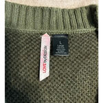 Love by Design Camo Open Cardigan Size Large Sweater Green Fall Warm Trendy Camouflage Photo 2
