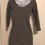 Decree  Striped Crew Neck 3/4 Sleeve Tunic Top Photo 1