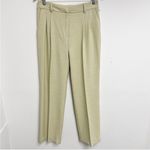 House of Harlow 1969 Textured Pleated Straight Leg Trouser Pants Sz 8 Sage Green Photo 3