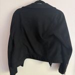 Old Navy  Moto‎ Jacket Womens Small Black Full Zip Biker Style Lightweight Photo 7