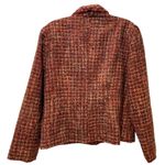 Requirements Vintage Boucle Cropped Tweed Jacket Red Orange Women’s Size 12 Photo 2