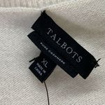 Talbots Cashmere Sweater Womens XL rainbow breton stripes ribbed cuffs trim New Photo 3