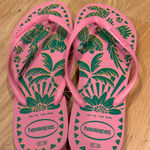 Havaianas  Tropical Pink and Green Sandals 7/8 Photo 0
