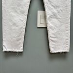 Levi's Levi’s Big E Wedgie Straight Raw Hem Jeans in White 26 Photo 7