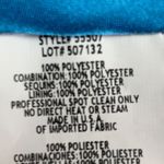 Blondie Nites Turquoise Black Lace Overlay Formal Party Dress Size 9 Made in USA Photo 3