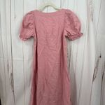 Sleeper Women’s XS Pink Brigitte Linen Midi Dress Minimalist Lagenlook Photo 5