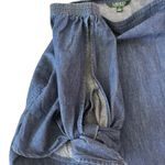 Lauren Ralph Lauren off the shoulder tie denim shirt. 1X. EUC Blue Photo 4