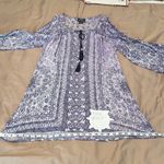 Angie  flowy tunic or mini dress cute distressed crinkly fabric GUC Photo 8