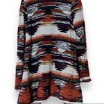 Lucky Brand  medium Aztec Navajo Open Front Drape Cardigan Sweater worn once Photo 9
