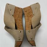 Lucky Brand Wedge Sandals Natural Elastic Heels Women’s Size 7M Photo 2