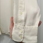 Broadway & Broome 100% Silk Elegant Cream Button Up Shirt Photo 7