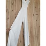 Lulus NWT  Thinking Out Loud White Backless Jumpsuit Cocktail Classy Size XS Photo 4