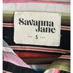 Savannah Jane Women Embroidery Striped Red Shirt Sz S Indie Retro Bohemian Photo 5
