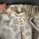 Como Blu Lounge Set Womens Small Beige Leopard Print Sweatshirt Joggers Knit Tan Photo 15