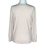 Ann Taylor Loft Size S 100% Cotton Light Pink Cardigan Sweater Long Sleeves Photo 2