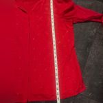 Red Sparkly Long Sleeve Button Down Dressy Top Size 2X Photo 4