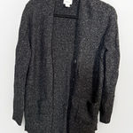 Old Navy ‎ Black Gray Size S Button Mid Length Cardigan Sweater Cotton Nylon Wool Photo 0