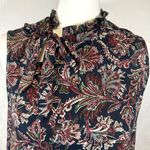 Octavia navy all over print pussybow top size medium Blue Photo 1