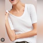 Michael Stars For Anthropologie XS/S Metallic Shine White Scoop Neck Top Size undefined Photo 7