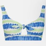 Aerie  Scoop Tie Dye Blue Green Bikini Top Size XS Photo 0