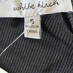 White Birch Wmns Mock Turtleneck Short Sleeved Ribbed Material Crochet Accent SM Photo 4