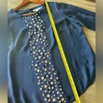 Boden Navy Long Sleeve Sequin Shimmer Blouse Women’s size 10​​ Photo 13