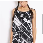 Adidas Black and white polyester patterned tie spaghetti strap romper never worn Photo 2