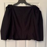 Vince Square Neck Puff 3/4 Sleeve Cotton Women’s Black Blouse Size 8 Photo 6