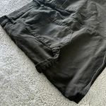 Good American  Size 10/30 A-Line Button Front Mini Skirt Dark Olive Green Denim Photo 3