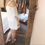 Jella Couture  ivory lace cold shoulder dress size medium Photo 2