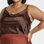 Ava & Viv NWT  Women's 1x Animal‎ Print Satin Tank Top Photo 0