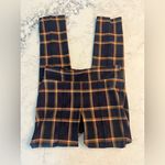 J. McLaughlin Rylie Pull On Stadium Plaid Navy Stretch Pants XS EUC Blue Photo 3