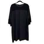 Ming Wang NWT  Embroidered Detail Bell Sleeve Dress in Black - Size 2X Photo 2