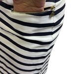 Anne Klein Cotton Blend Pencil Skirt Black White Striped Zip Pockets Womens 6 Photo 3