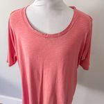 J.Jill Pink 100% Pima Cotton Scoop-Neck Elbow Sleeve Tee in Grapefruit Photo 2