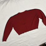 Brandy Melville Knit Red Crop Pullover Sweater Long Sleeve One Size XS-S Cotton Photo 9
