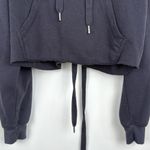 Vintage Havana Black Cropped Lace Up Hoodie Sweatshirt Size Small Photo 6