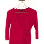 Talbots Cashmere Red Wrap Vneck Sweater Photo 0